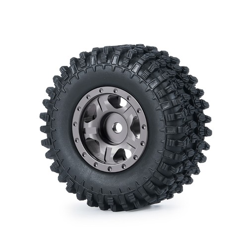 For 1/24 RC Crawler Axial SCX24 1.0" Mud Rubber Tires & Beadlock Wheel Rims Set - Picture 71 of 124