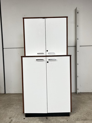 Vtg Late Mid Century Medical Cabinet Sideboard Wall Unit Retro Bookcase - Picture 2 of 15