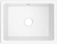 Shaws UM2318 Shaker 23-7/16" Undermount Single Basin Fireclay - White