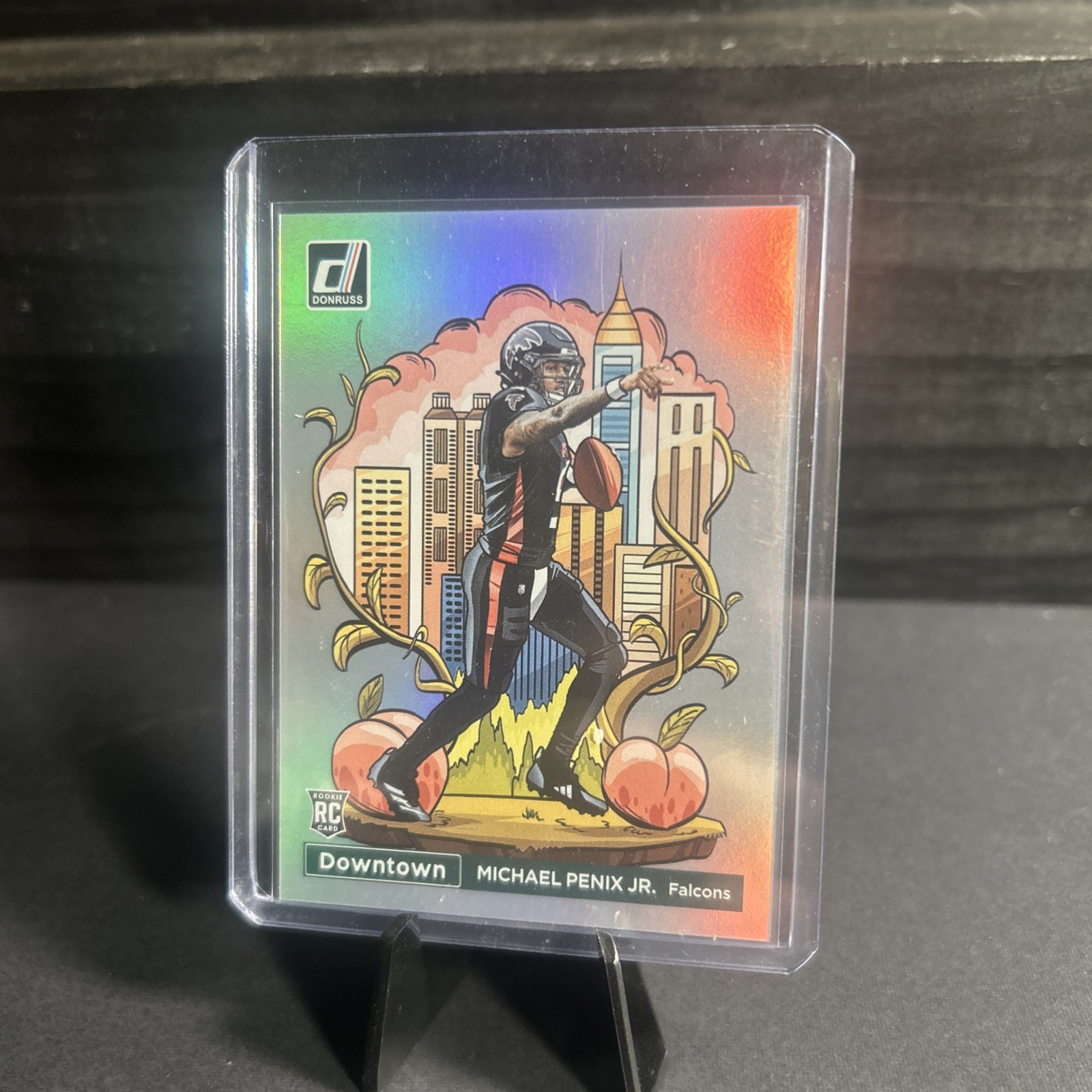 MICHAEL PENIX JR. 2024 PANINI DONRUSS #14 ROOKIE DOWNTOWN! SSP RC FALCONS