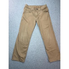 Wrangler Pants Kids 12 Husky Khaki 5 Pocket Button Closure Durable Casual