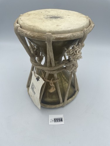Messing Damru Handtrommel aus Rajasthan - klein 5,5" - Handarbeit Indien - Bild 10 von 10