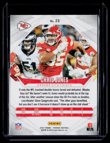 2024 Panini Phoenix #23 Chris Jones Lazer - Bild 2 von 2