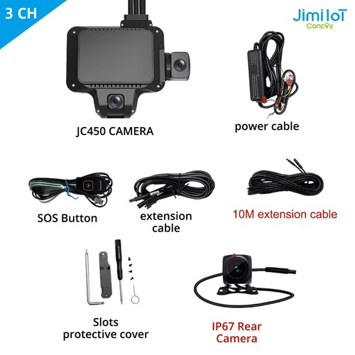 Jimilot JC450Pro 1080P 4CH GPS AHD Coche DVR Grabación de Video Vista Trasera Impermeable - Imagen 15 de 16