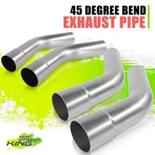 4x 2.5" Inch Mild Steel DIY Custom Mandrel Exhaust Tubing 45 Degree Bend Pipes
