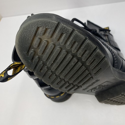 Dr Martens Boots Women's 6 Black Cristofor Leather Motorcycle Harness Buckle Doc - Bild 14 von 18