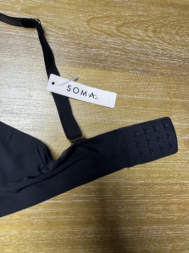 Nuevo con etiquetas Sujetador Camiseta Soma Talla 38DD Negro Suave Ligeramente Forrado - Imagen 4 de 11