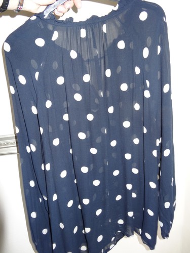 Camicia donna Monsoon blu navy ricamata manica lunga taglia XL - Foto 3 di 6