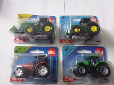 siku lot de 4 Tracteurs 1341/1009/0847/1081 Neufs. - Photo 1/3