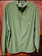 NEW Masters Collection Jacket Men's Medium Green 1/4 Zip Windbreaker Pullover