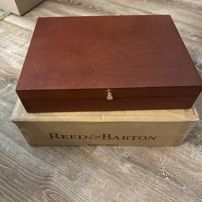 REED & BARTON  Eureka Mahogany Wood  Flatware Chest -BRAND NEW IN BOX