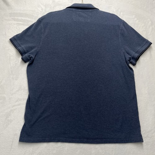 John Varvatos Poloshirt Herren XL 22x27 Modern Freizeit Baumwolle Komfort Blau Preppy - Bild 8 von 8