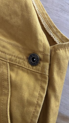 NWT Hey Gang Yellow Cotton Canvas Overalls Kids Girls Boys Size 4/5 - Picture 6 of 9