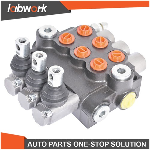 Labwork 3Spool Hydraulic Directional Control Valve Double 11GPM +Conversion Plug - Picture 2 of 12