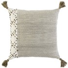 Rizzy Brown Transitional Recycled Diagonals Throw Pillow Geometric T17945