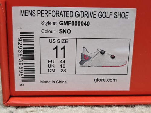 G/Fore Perforated G/Drive Golf Shoes Sno White GMF000040 Men's Size 11 - Picture 7 of 7