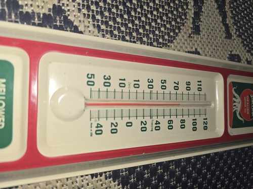 Vintage Sinclair Gasschild - Dino Service Pumpe Werbeschild auf Porzellan Thermometer selten - Bild 6 von 8