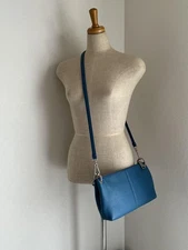 Coach 3way Bag Blue Silver Crossbody Shoulder Bag 22a