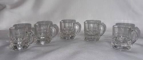 5er Set kleine Mini Bierkrug Schnapsgläser Top Zustand. - Bild 2 von 5