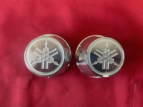 Yamaha Banshee YFZ 350 Cool Billet ATV Stock Front Wheel Caps Machine Finish - Picture 2 of 3