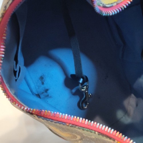 Dooney & Bourke Vintage Y2K Black Heart Crayon Scribble Shoulder Bag Purse - Picture 8 of 16