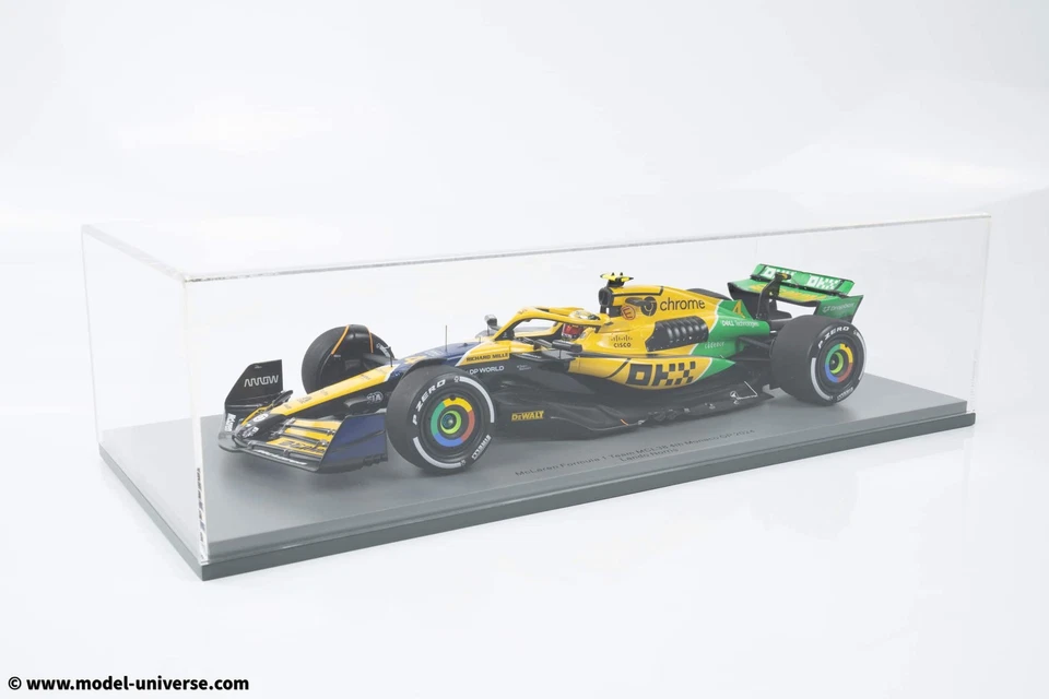 Spark 1:18 McLaren MCL38 Ayrton Senna Tribute #4 Lando Norris Monaco GP 2024 ... - Image 3 of 4