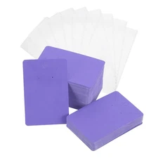 200 Pcs Earring Display Cards with Jewelry Packaging (Purple, 3.5 x 2.4 Inches)