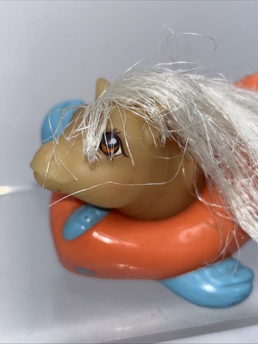 Vintage 1984 My Little Pony MLP G1 Seashore Watercolor Baby Sea Pony Fish Float - Picture 7 of 11