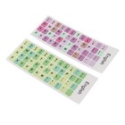 English Keyboard Stickers 2pcs Colourful Dustproof Waterproof PVC Key Labels