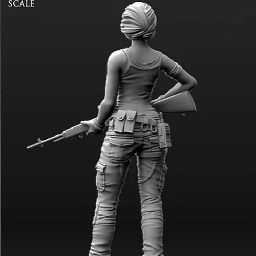 1/35 Figurines Résine Assemblées Maquettes Kits Hobby Miniature Femme Sniper Diorama - Photo 14/24