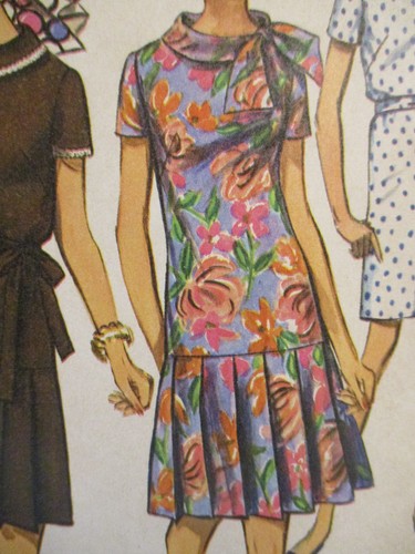 Simplicity Pattern 8602 Misses Dress Half Size 18 1/2 Bust 41 Uncut Pleats Vtg - Picture 5 of 13