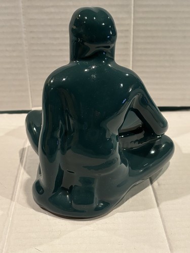 Frankoma Pottery, OK, USA Indian Maiden Bowl Maker, #123, Dark Green - Picture 3 of 8