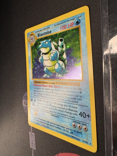 1999 Blastoise 2/102 Wotc Base Set Holo Shadowless Rare ๐MP๐ - Picture 3 of 6