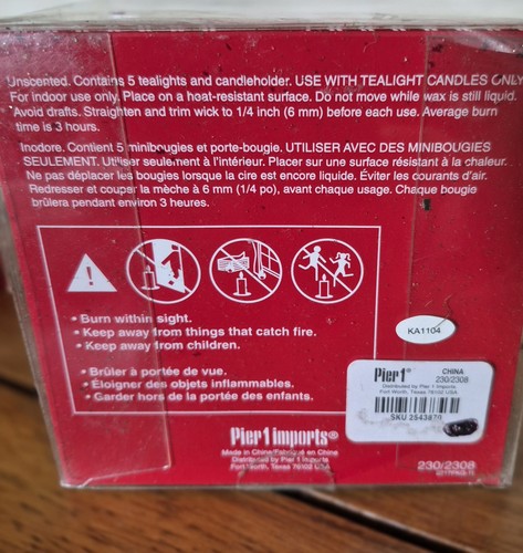 Pier 1 Teelicht Ornament Kerzenhalter Set, 5 Kerzen - Bild 9 von 15
