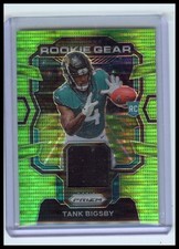 2023 Panini Prizm #RG-TB Tank Bigsby Rookie Gear Neon Green Pulsar