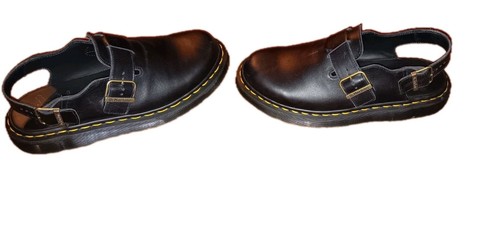Dr. Martens Jorge Made in England Leather Slingback Mules Black UK 8 Very Clean - Picture 2 of 5