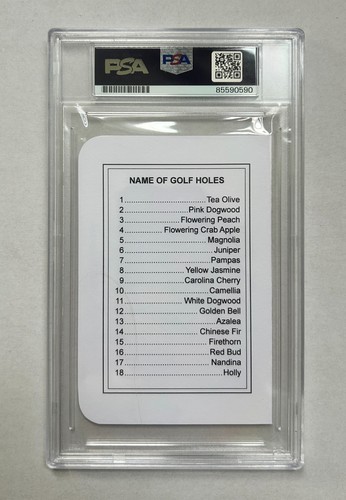 Hideki Matsuyama Signed The Masters Scorecard PSA/DNA Slab PGA  - Picture 2 of 2