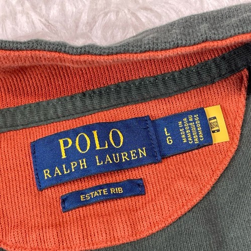 Polo Ralph Lauren 1/4 Zip Sweater Large Grün Pulli Estate Rib Pony Strick M4 - Bild 3 von 5