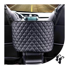 Car Net Pocket Handbag Holder Between Seats, Large Capacity Car Bag Purse Hol...