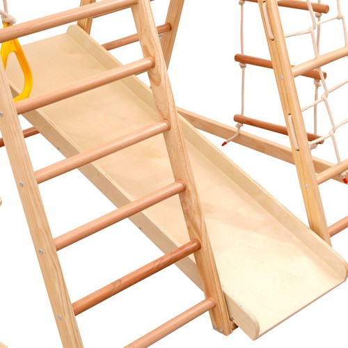 Spielturm Kletterspielzeug Kinder Klettergerüst Kletterturm mit Rutsche Schaukel - Bild 10 von 13