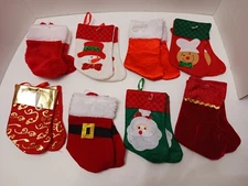 Mini Christmas stockings - set of 16 pieces - about 6 inches