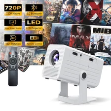 1080P Mini USB Projector Power-Bank Charge Bluetooth HDMI Office Home Theater US