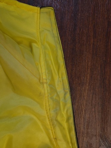 vtg Horizon sportswear Racing Jacket Medium USA yellow w black stripes 1970s - Picture 15 of 16