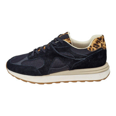 M&S Collection Sneaker Bermuda Leder Mesh schwarz mit Leopardenmuster UVP 45,00 £