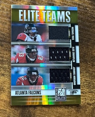 2007 Donruss Elite Teams Jerseys Michael Vick/Alge Crumpler/Jerious Norwood /99