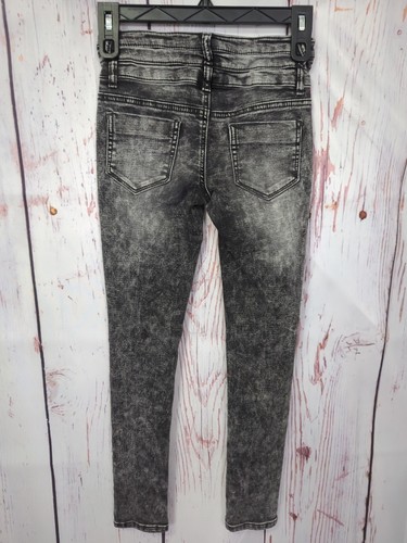 Mudd Girl's Size 12 Black Adjustable Waist Skinny Stretch Denim Jeans     [PT22] - Picture 2 of 15