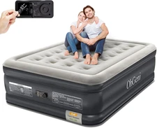 Ohgeni Air Mattress Full with Built-In Pump,18'' Comfortable Blow up Colchones I