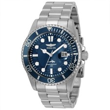 Invicta Pro Diver Men's Quartz 44mm Blue Dial Date Steel Bracelet 100m Box