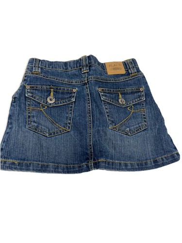 Children's Place Girls’ Denim Jean Skirt, Size 10 Adjustable Waist, 5 Pocket - Picture 2 of 5