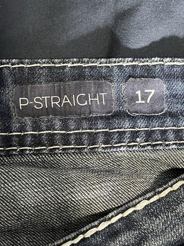 Grace In LA Bootcut Jeans Sz 17 Long Blue Denim Western Straight Boot - Picture 9 of 14